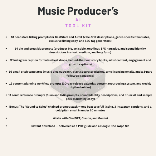 Music Producer's AI Tool Kit